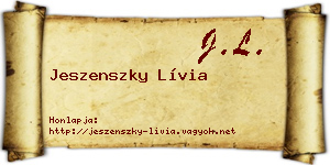 Jeszenszky Lívia névjegykártya