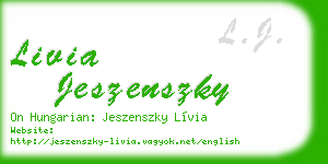 livia jeszenszky business card
